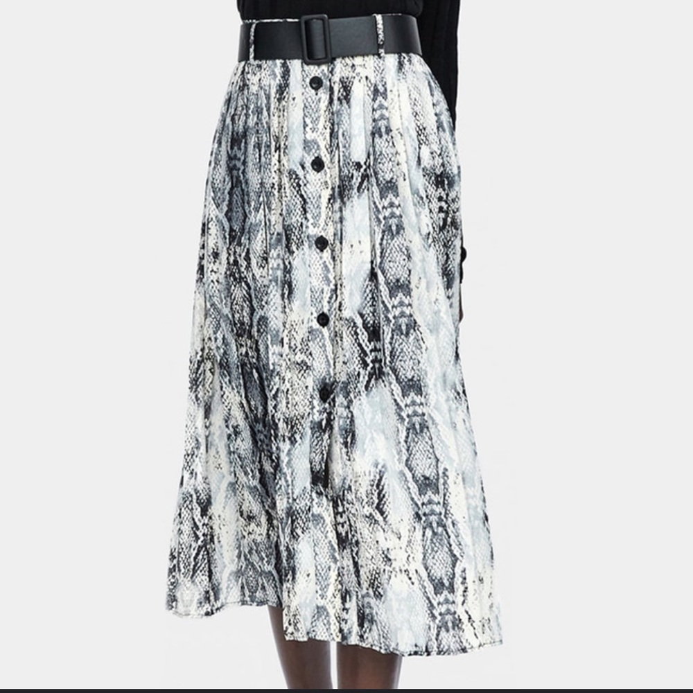Zara Snake Midi Skirt Size S